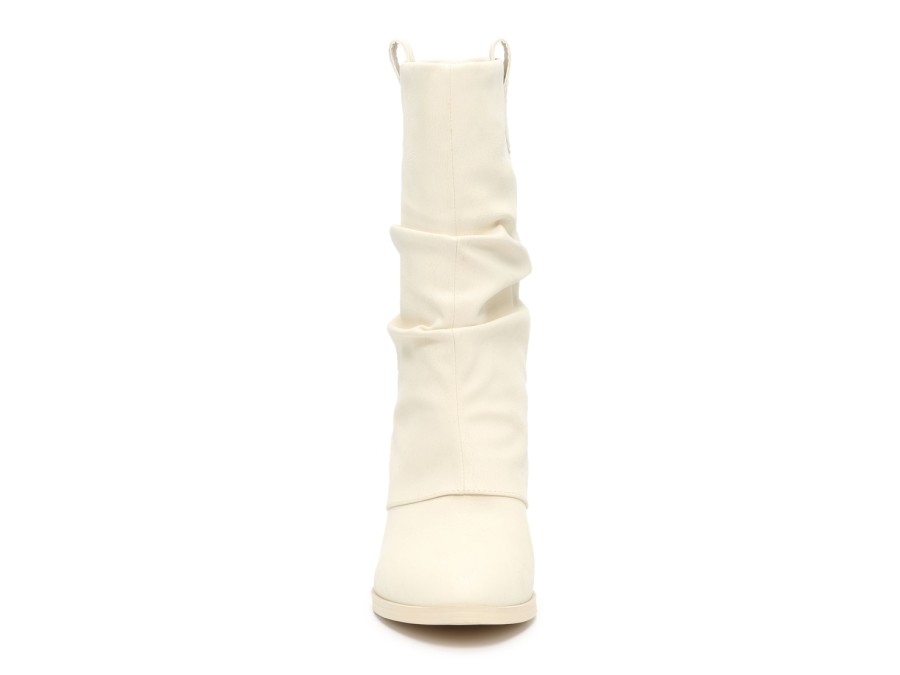 Hot Mia Dani Foldover Boot Off White