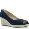 New Bandolino Nuri 7 Espadrille Wedge Pump Navy