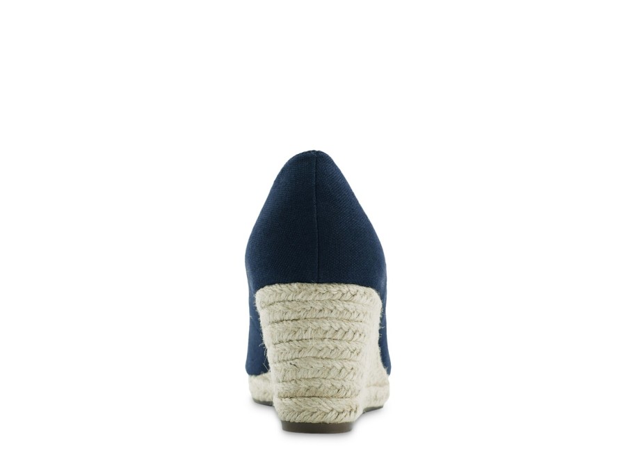 New Bandolino Nuri 7 Espadrille Wedge Pump Navy