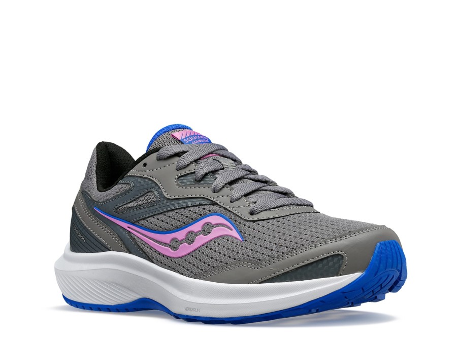 Wholesale Saucony Cohesion 16 Running Shoe - Women'S Grey/Purple