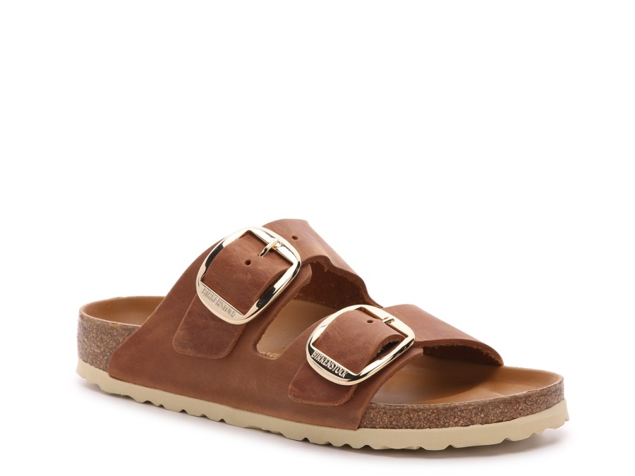 New Birkenstock Arizona Big Buckle Slide Sandal - Women'S Cognac