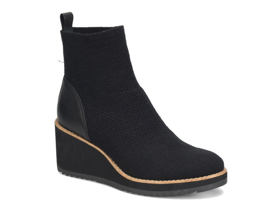 New Sofft Elaina Wedge Bootie Black