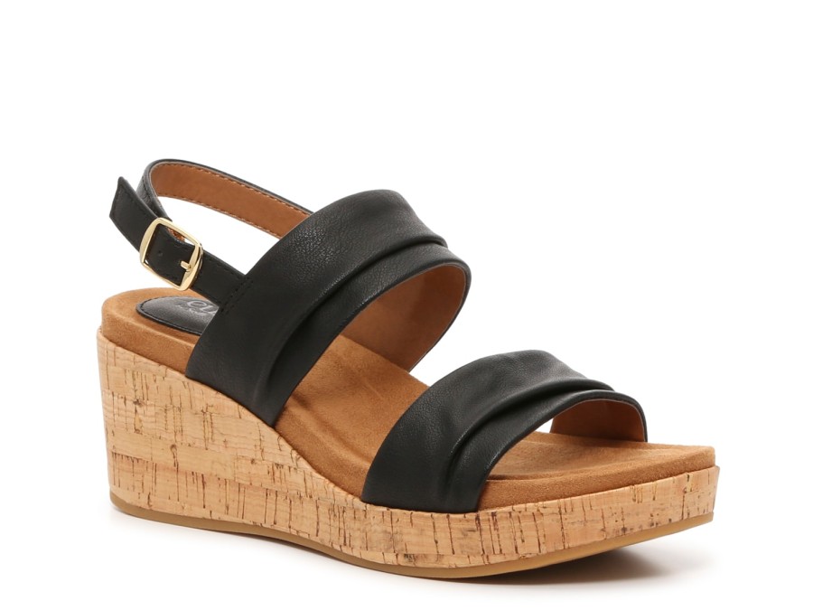 New Eurosoft Kahley Wedge Sandal Black