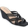 Online Journee Collection Baylen Wedge Sandal Black