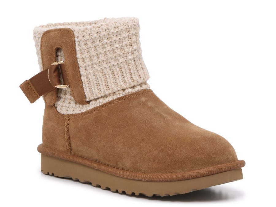 Clearance UGG Classic Solene Mini Bootie Chestnut/Beige