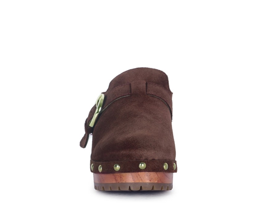 New Rag & Co Prunus Clog Dark Brown