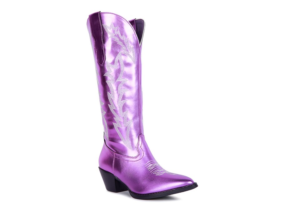 Best London Rag Cowby Boot Purple