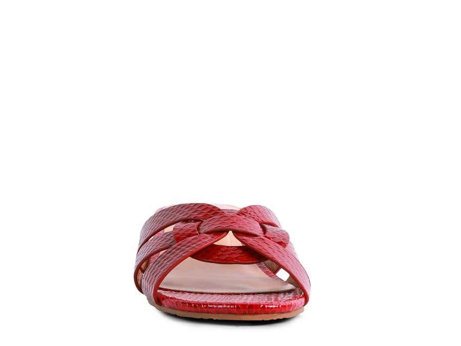 New London Rag Sonnet Sandal Burgundy