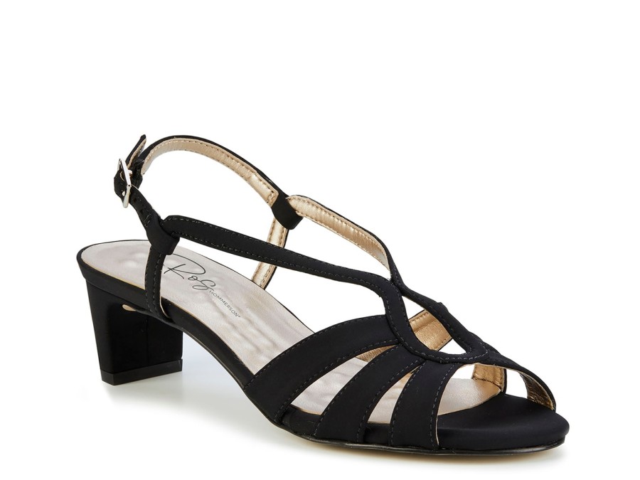 Wholesale Ros Hommerson Leandra Sandal Black Textile