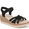 Best BZees Rhythm Wedge Sandal Black Linen