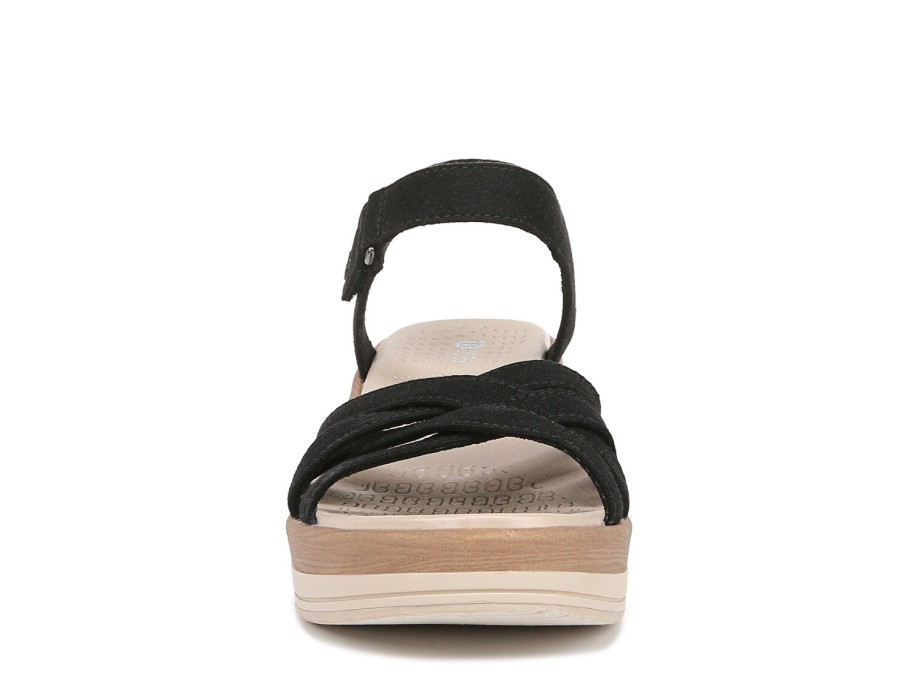 Best BZees Rhythm Wedge Sandal Black Linen