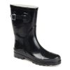 Online Journee Collection Seattle Rain Boot Black/Pink