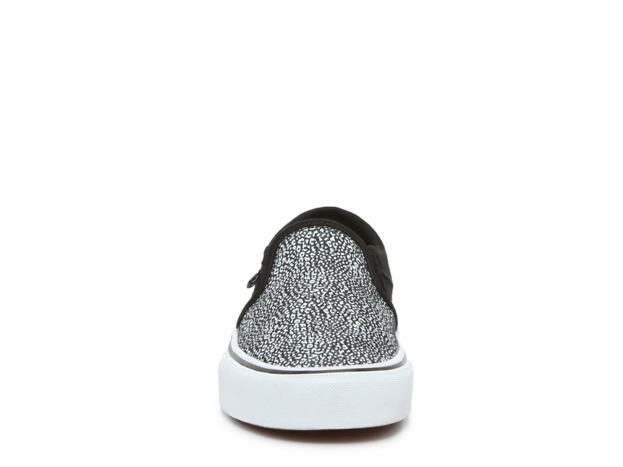 Hot Vans Asher Slip-On Sneaker - Women'S Black/White Leopard Print