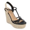 Best Journee Collection Yara Espadrille Wedge Sandal Black