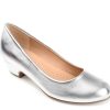 Clearance Journee Collection Saar Pump Silver Metallic