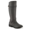 Hot Journee Collection Harley Extra Wide Calf Riding Boot Grey