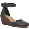 Online Crown Vintage Lorelee Wedge Pump Black Leather