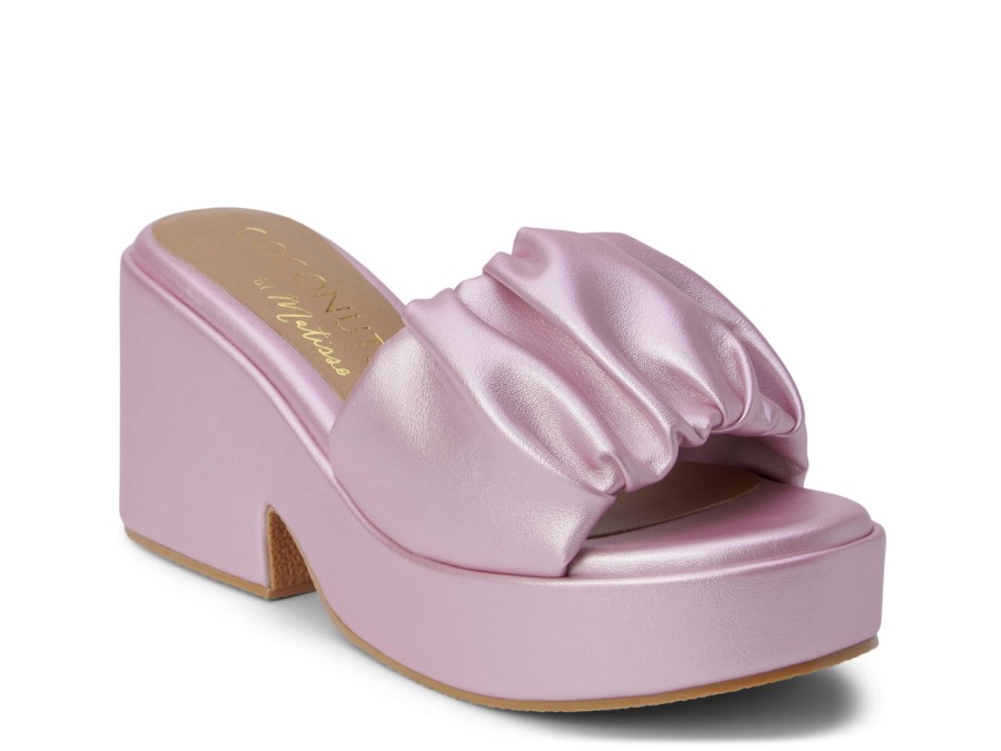 New Coconuts Rue Platform Sandal Rose Metallic