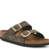 New Birkenstock Arizona Sandal - Women'S Black/Gold Metallic Snake Print