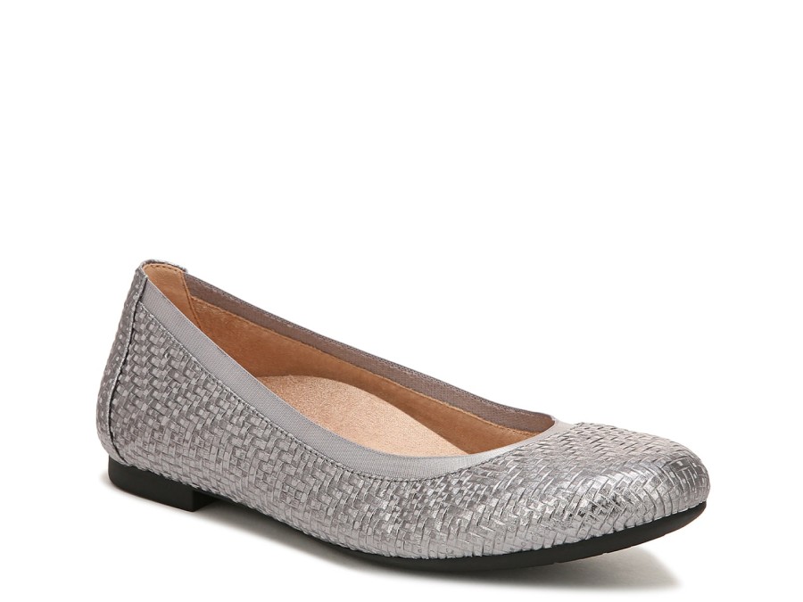 Best Vionic Anita Ballet Flat Silver Leather