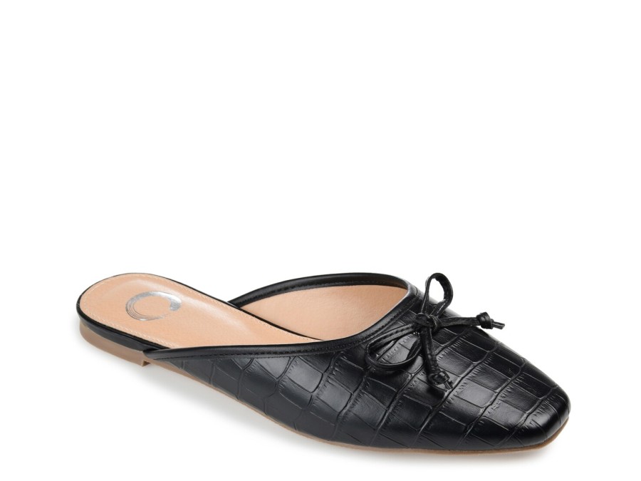 New Journee Collection Tammala Mule Black Croc Print