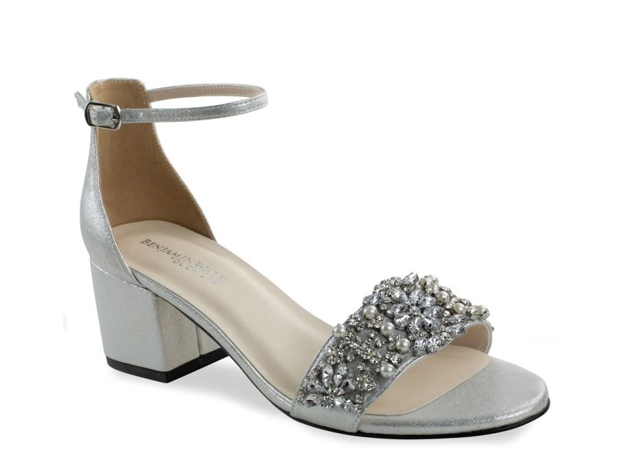 Online Touch Ups by Benjamin Walk Devon Sandal Silver Metallic