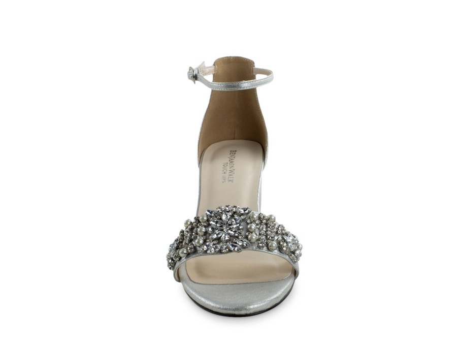 Online Touch Ups by Benjamin Walk Devon Sandal Silver Metallic