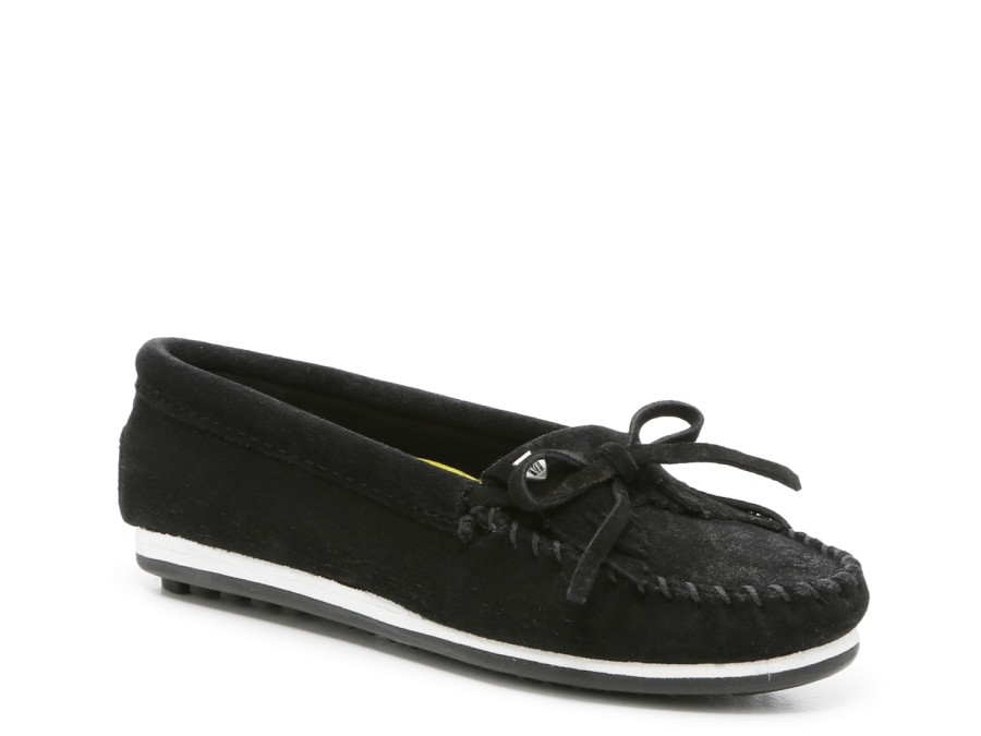 New Minnetonka Kilty Plus Moccasin Black