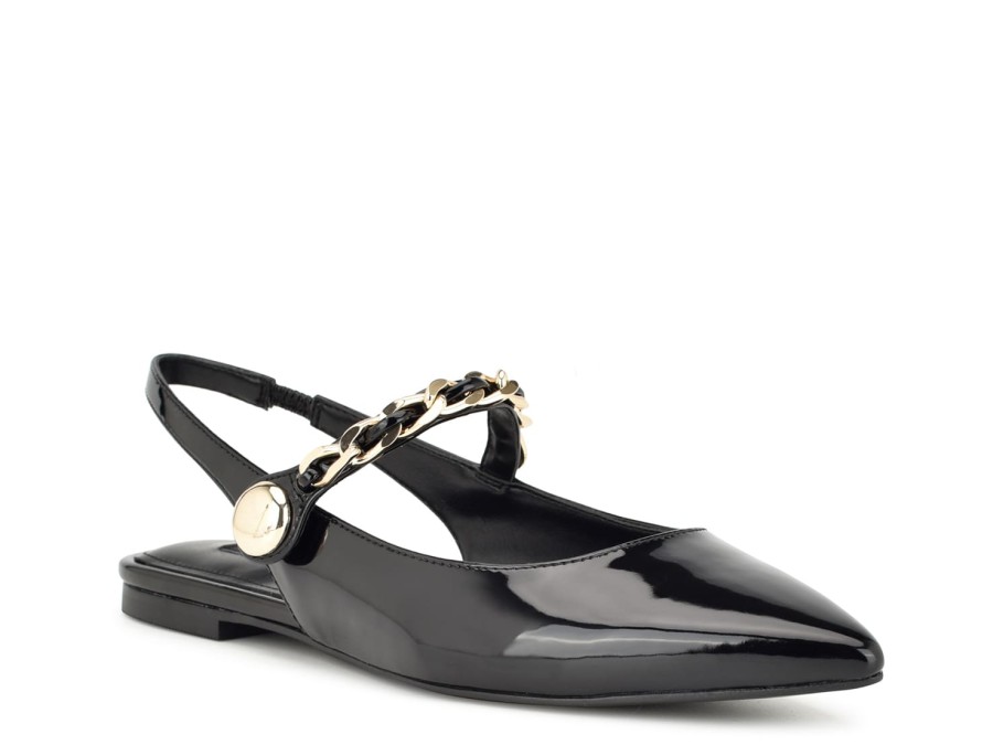 New Nine West Bruilia Mary Jane Flat Black