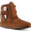 Clearance Minnetonka Two Button Western Bootie Brown