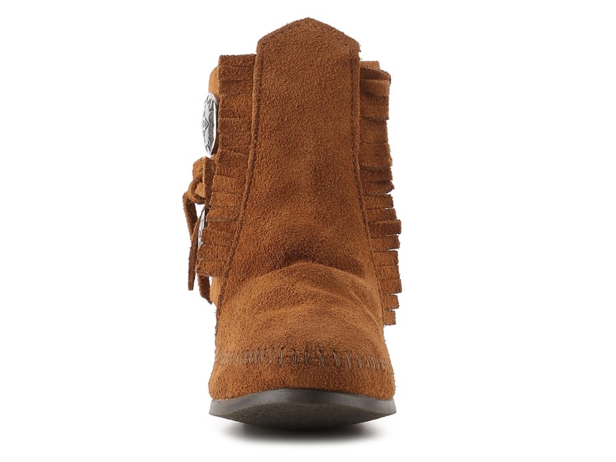 Clearance Minnetonka Two Button Western Bootie Brown