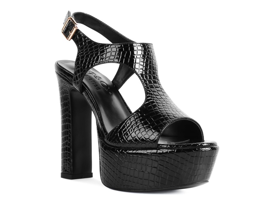 New Rag & Co Croft Platform Sandal Black