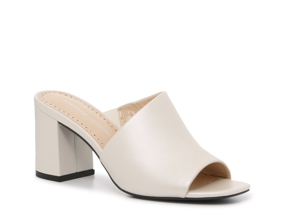 Hot Adrienne Vittadini Albi Sandal Off White/Covered Heel