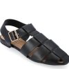 Clearance Journee Collection Cailinna Fisherman Sandal Black