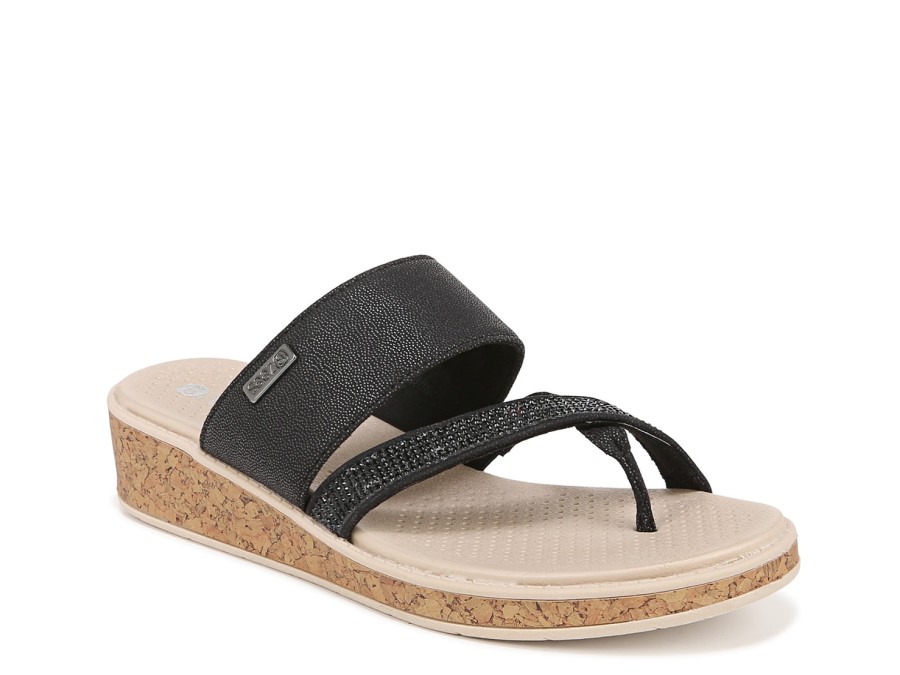 Best BZees Bora Bright Wedge Sandal Black