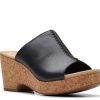 New Clarks Giselle Orchid Wedge Sandal Black