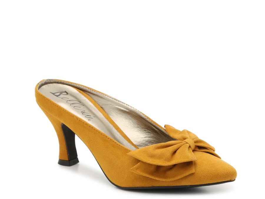 Wholesale Bellini Cheer Mule Mustard Yellow Faux Suede