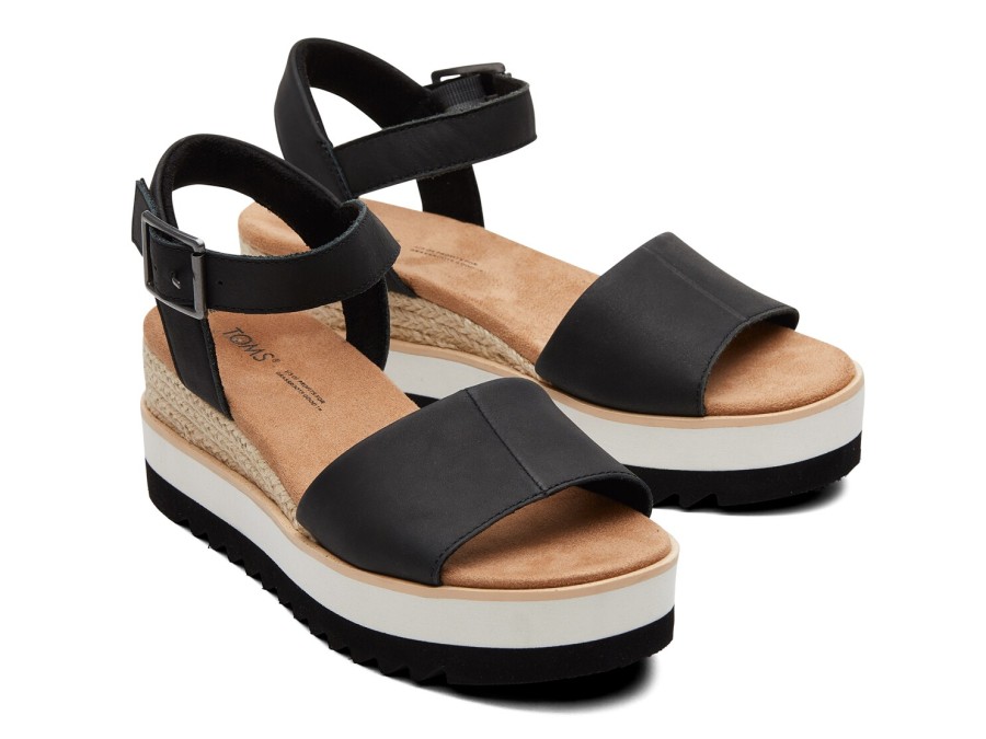 New TOMS Diana Platform Sandal Black