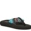 New Rocket Dog Spotlight Flip Flop Black Floral Print