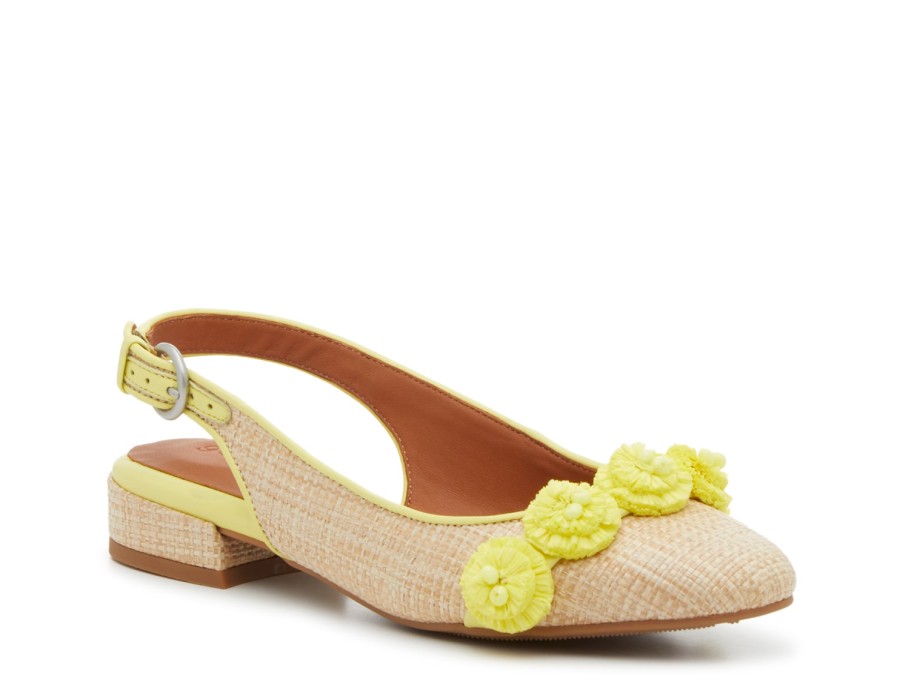 Online Gentle Souls Anana Flat Natural Beige/Neon Yellow