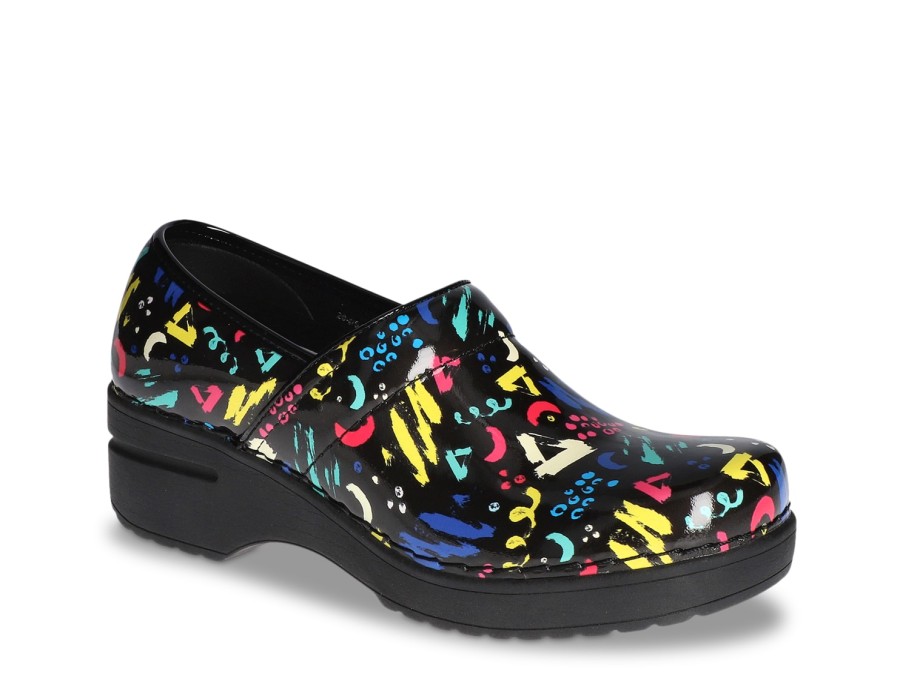 Clearance Easy Works by Easy Street Lead Clog Black/Multicolor Prints