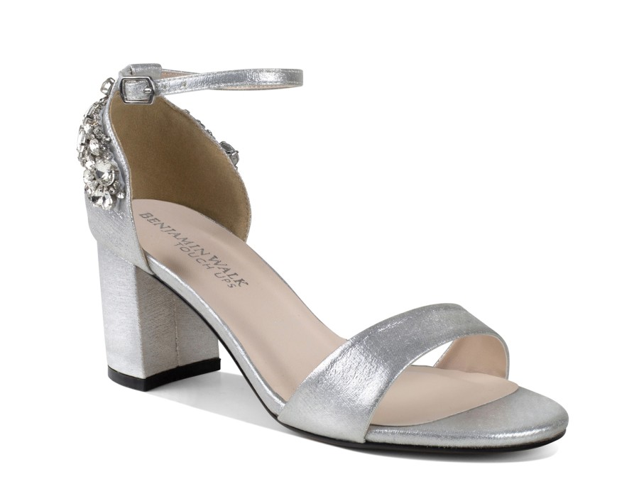 Hot Touch Ups by Benjamin Walk Olivia Sandal Silver Metallic