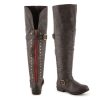 Online Journee Collection Kane Wide Calf Over-The-Knee Boot Taupe