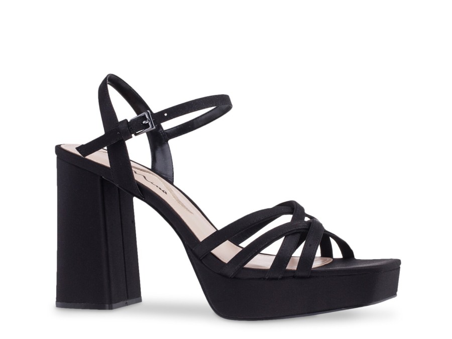 Online Nina Sarina Platform Sandal Black