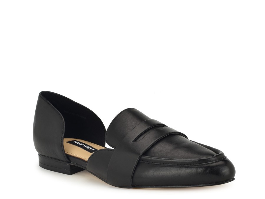 New Nine West Gorel Flat Black