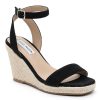 New Steve Madden Parra Espadrille Wedge Sandal Black