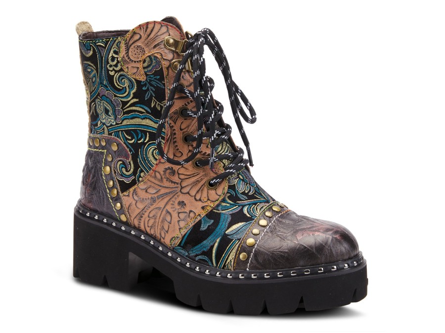 Online L'Artiste by Spring Step Severe Bootie Cognac/Multicolor