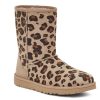 Clearance UGG Classic Short Ii Bootie Beige Leopard Print