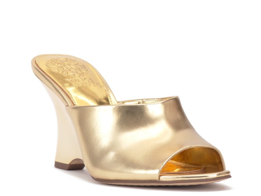 Hot Vince Camuto Vilta Wedge Sandal Gold Metallic