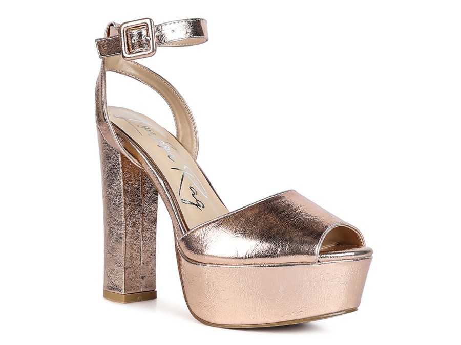 Online London Rag Rager Platform Sandal Rose Gold